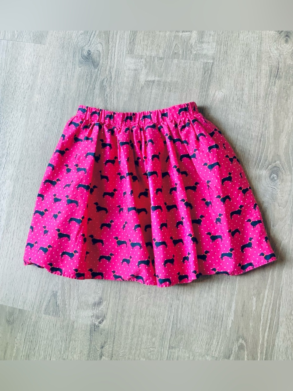 Children's Place Pink Dog Print Skirt Girls Large 10/12